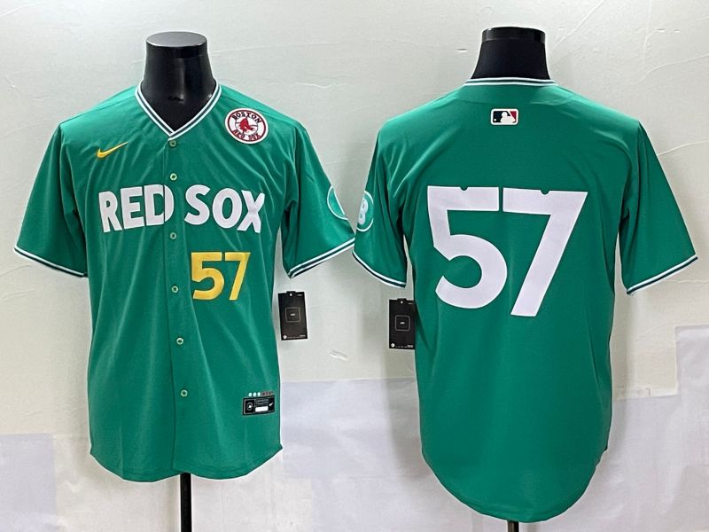 Men 2025 Boston Red Sox #57 No Name Dark Green Joint Name Nike MLB Jersey style 6
